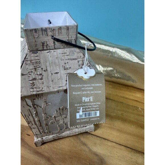 Moose LED Christmas Light Up Lantern Lamp Hanging Paper Pier 1 Imports - Picture 4 of 7